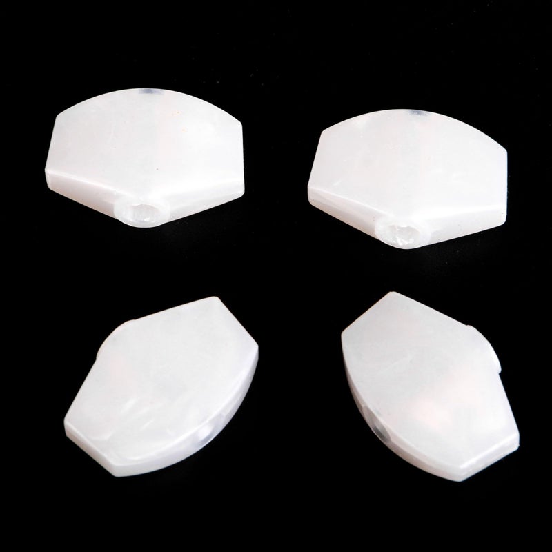 Lovermusic زر ضبط آلة الجيتار Lovermusic ABS 22x16x5mm أزرار رأس الآلة مفاتيح ضبط لؤلؤة بيضاء عبوة من 6 - Image 3